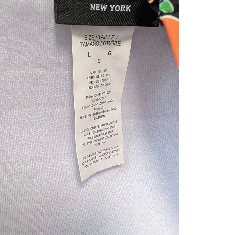 Kate Spade New York Women Bandeau 2 Piece Fruit Print Bikini Swimsuit, L NWT